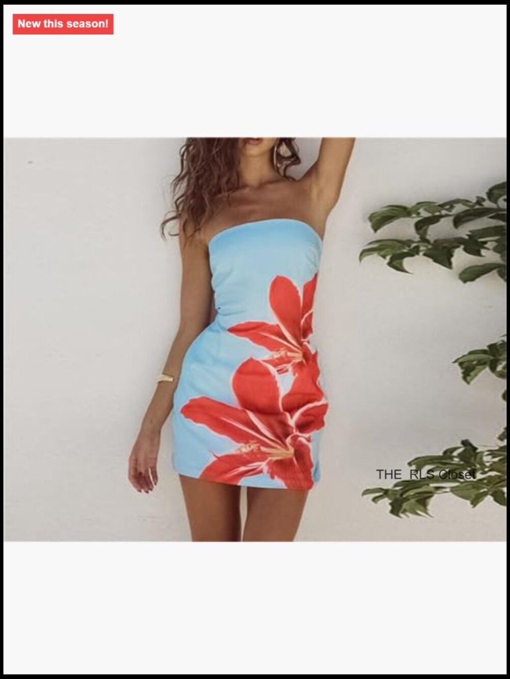 Strapless Floral Bodycon Mini Dress Sleeveless Backless Club Night Out Y2K - Picture 2 of 7